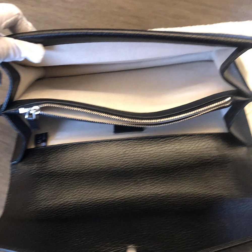 Gucci Dionysus  Black Leather Shoulder Bag Cyrstal Tiger Head Clasp - Picture 9 of 14